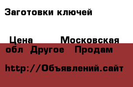 Заготовки ключей “BORDER“ › Цена ­ 16 - Московская обл. Другое » Продам   